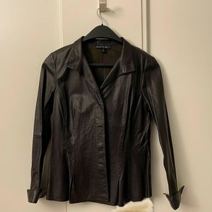 Lafayette 148 Leather Jacket Weightless